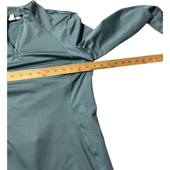 Athleta Whistler Quarter Zip Thumbhole Pullover Women's XL Green Athletic Top - Picture 6 of 9